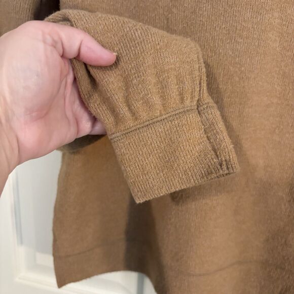 Abercrombie & Fitch Brown ribbed hooded sweater XS oversized Cozycore Loungewear - Picture 6 of 14